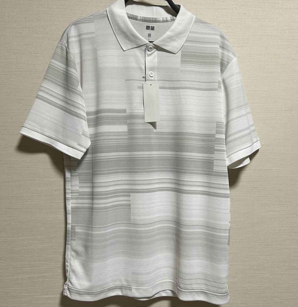 SIZE Japan L UNIQLO DRY EX Tennis shirt White Roger Federer RF KeiNishikori