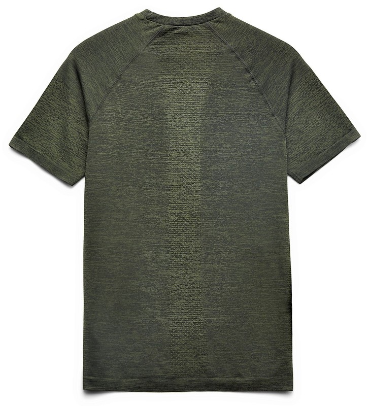 ZARA 'Technical Seamless Short Sleeve T-Shirt ' Men's Active Khaki Marl S *NWT* gallery