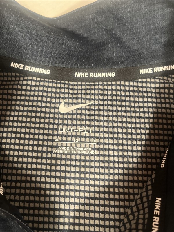 Nike 1/4 Zip NWT XL Aero React Drifit Navy Running Top MSRP $62 gallery