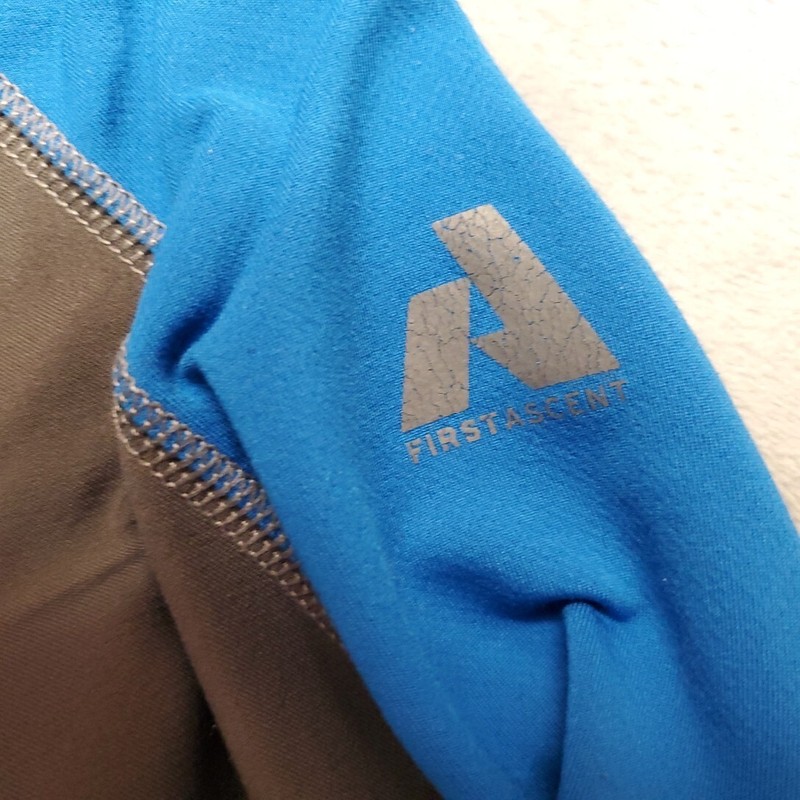 Eddie Bauer First Ascent Shirt Mens Medium Blue Freeheat Pro 1/2 Zip Pullover gallery
