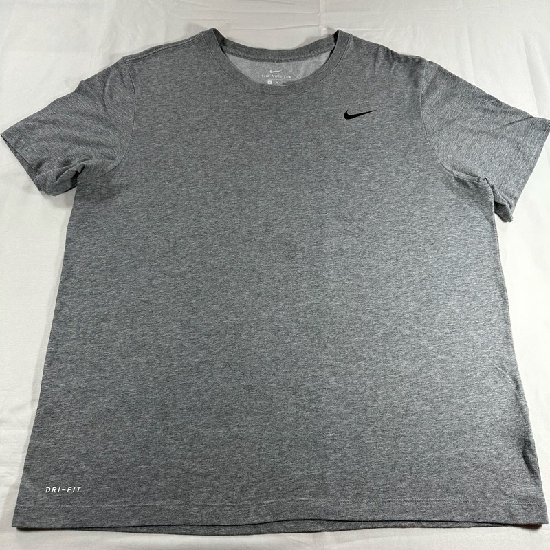 Nike Dri-FIT The Nike Tee Heather Gray Athletic Training Shirt Size XL gallery