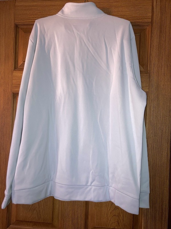 NEW 2XL Men's Under Armour Quarter Zip Long Sleeve Pullover Shirt Light Gray gallery