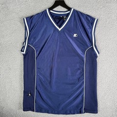 Vintage Starter Tank Top Basketball Shirt Men’s Large Navy Y2K 90’s Gym Jersey