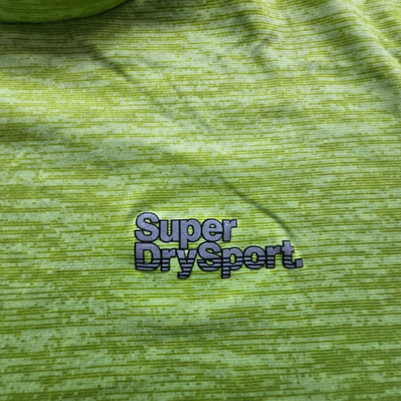 Superdry Mens T-Shirt Neon Green Large L S/S Lightweight Performance Adults Y8 gallery