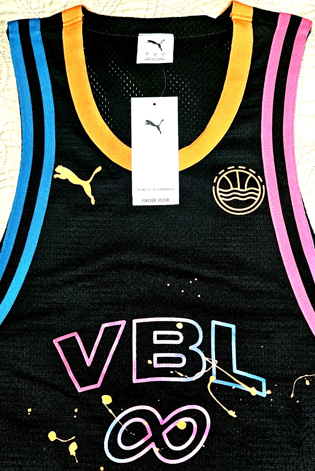NEW PUMA, MEN'S SMALL, VENICE🌊BEACH🏀LEAGUE XX⚫️BASKETBALL JERSEY, MSRP $75.00! gallery