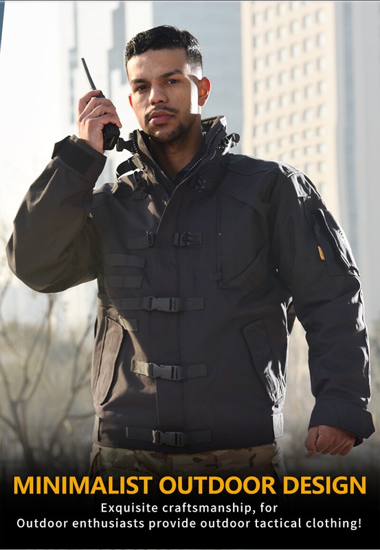 Waterproof Tactical Soft Shell Mens Jacket Coat Military Army Jacket Windbreaker gallery