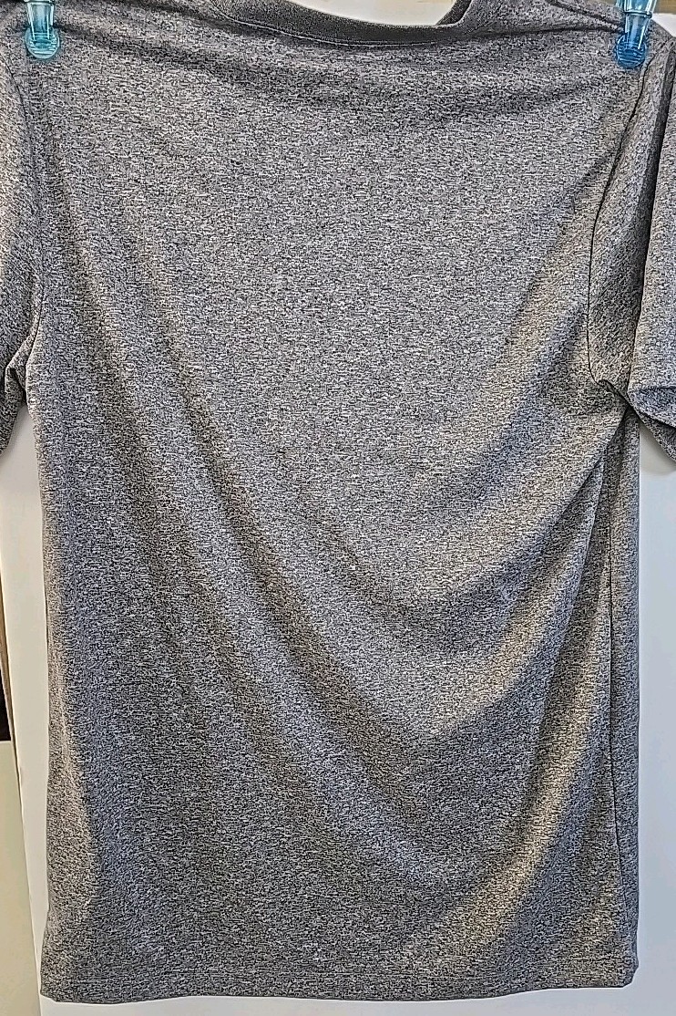 Nike Dri Fit Short Sleeve Activewear T-Shirt Gray and Black Men's Size S gallery