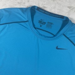 Nike Pro Combat Fitted Dri-Fit Mens Large Blue Compression Training Shirt