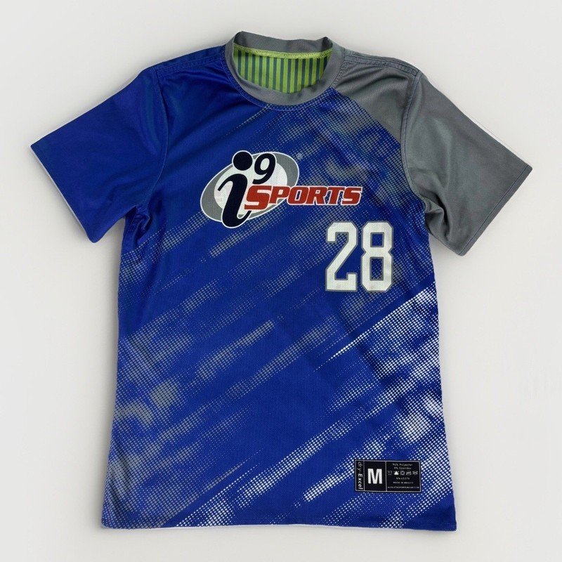 Augusta Sportswear i9 Sports Jersey Mens Medium Blue Green Reversible #28 Bike gallery