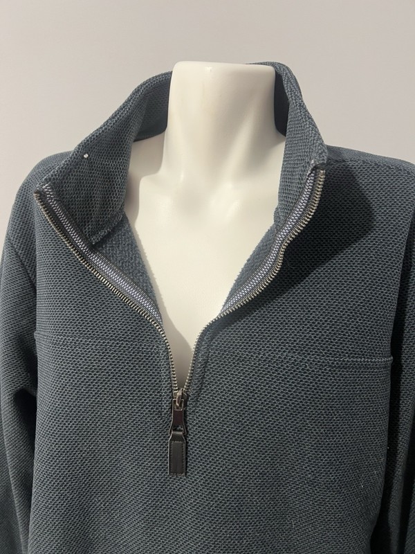 Redmond Clothing Outfitters Men's Medium 1/4 Zip Sweatshirt Grey Mock Neck gallery