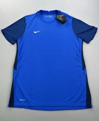 Nike Dri-Fit ADV Vapor Knit III Slim Fit Soccer Jersey Mens Sz L CW3133 Blue $70