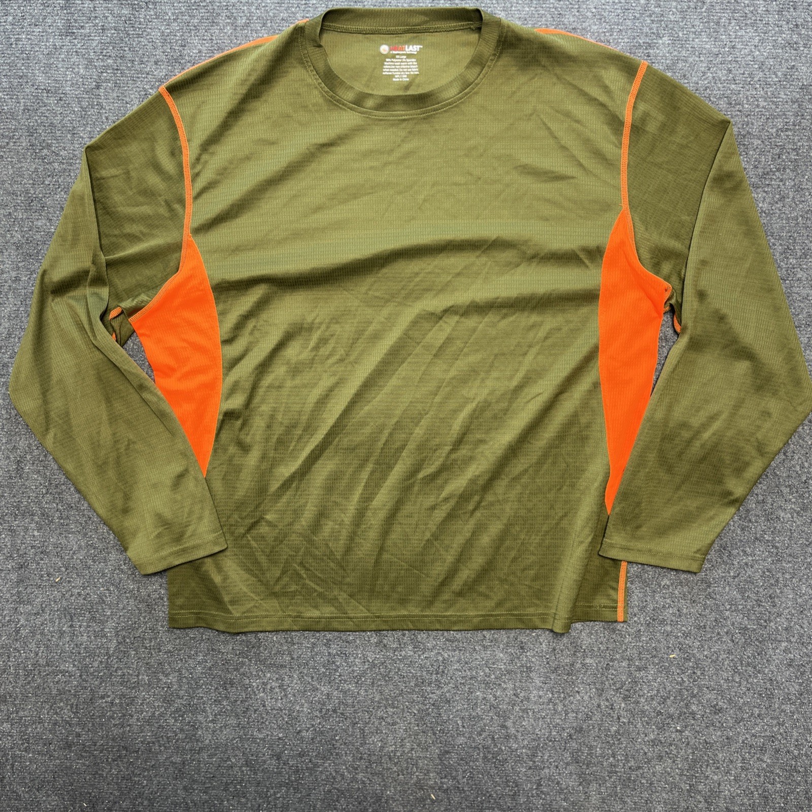 Heat Last Men’s Performance Thermal Base Layer Green Shirt Size XX-Large. 677C5 gallery