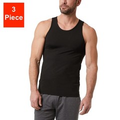 Men’s Comfort Mesh Tank Top 3 Piece Set Breathable Athletic Sleeveless Gym Vest