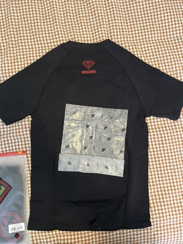 YOUNGLA - 4117 - SUPERMAN COMPRESSION TEES - BLACK/Red - XL gallery