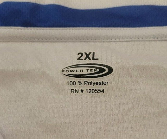 New PG Perfect Game Baseball Jersey Men's White Blue 2 Extra Large 2 XL NOS gallery