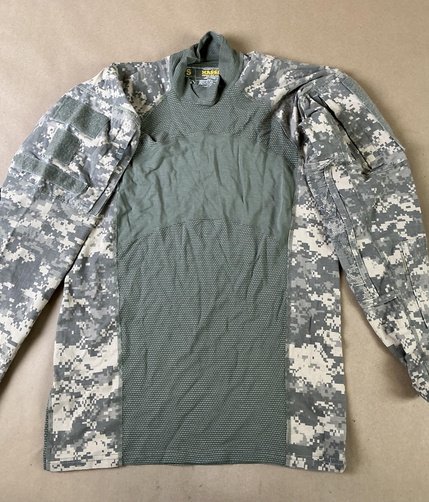 Massif Army Combat Shirt Mens Small Green ACU Camo Long Sleeve Mock Neck Uniform gallery