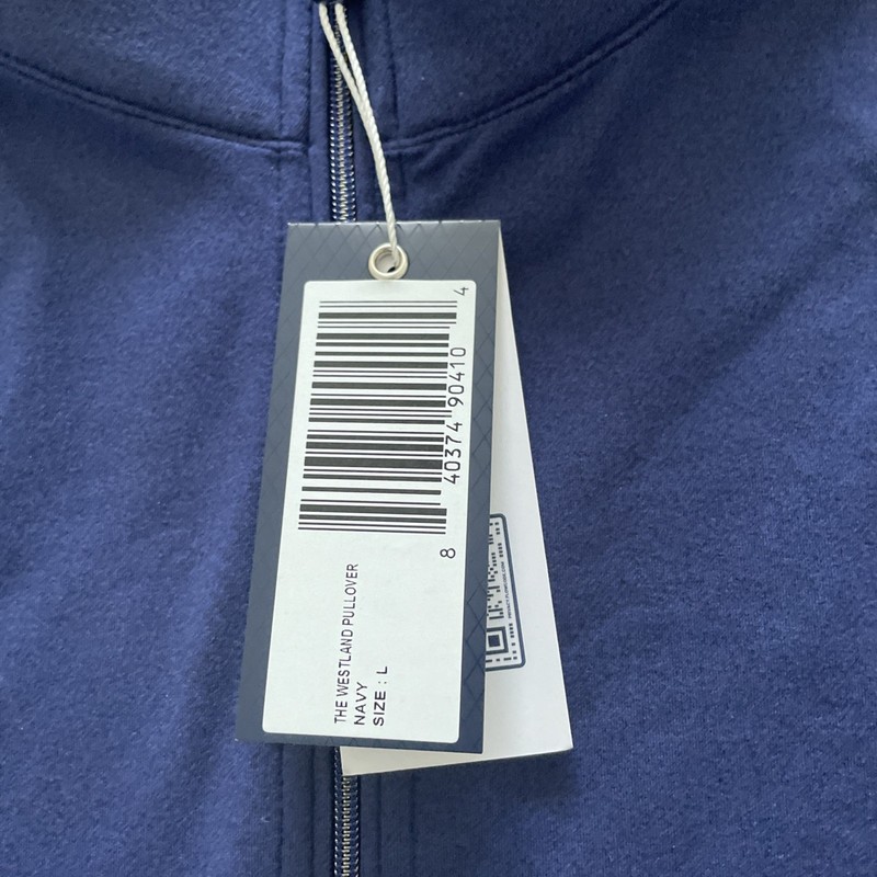 Holderness & Bourne The Westland Pullover L Blue Performance 1/4 Zip NWT LOGO gallery