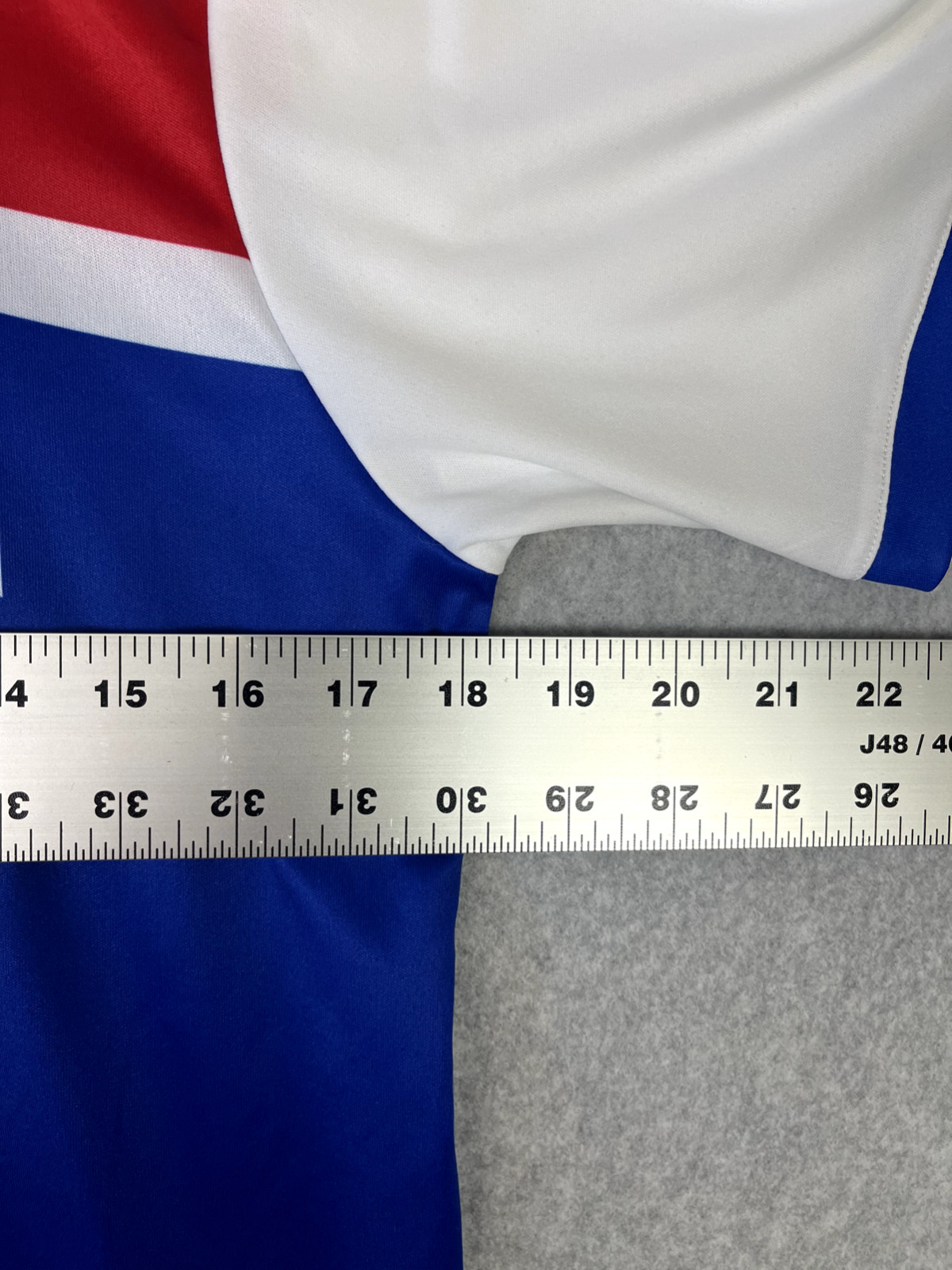 Challenger Teamwear Jersey Mens Small Red White Blue British Soccer Union gallery
