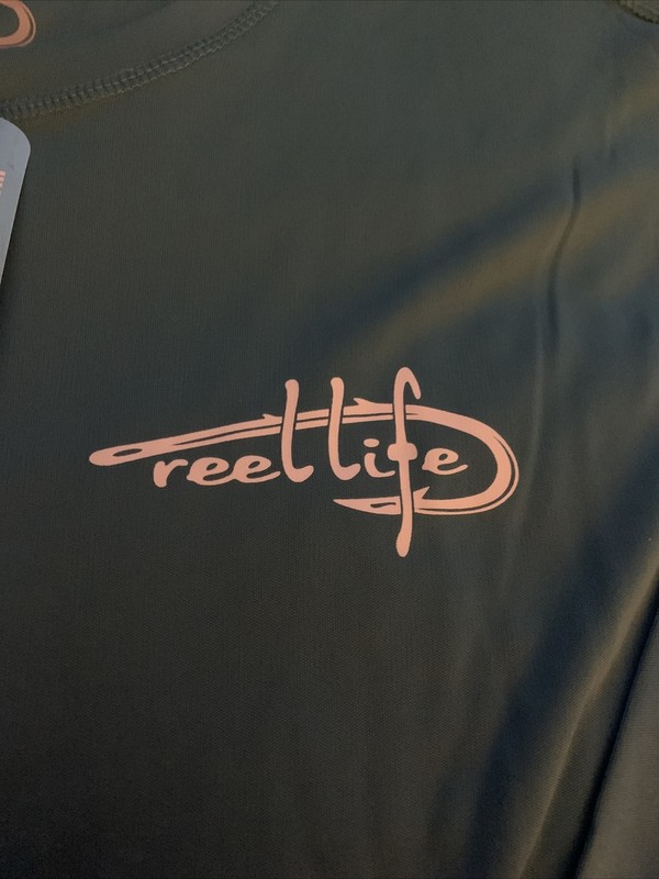 Nwt Reel Life Sun Ray Defender LS Fishing Shirt Mens Size XXL Etched Waves D24 gallery