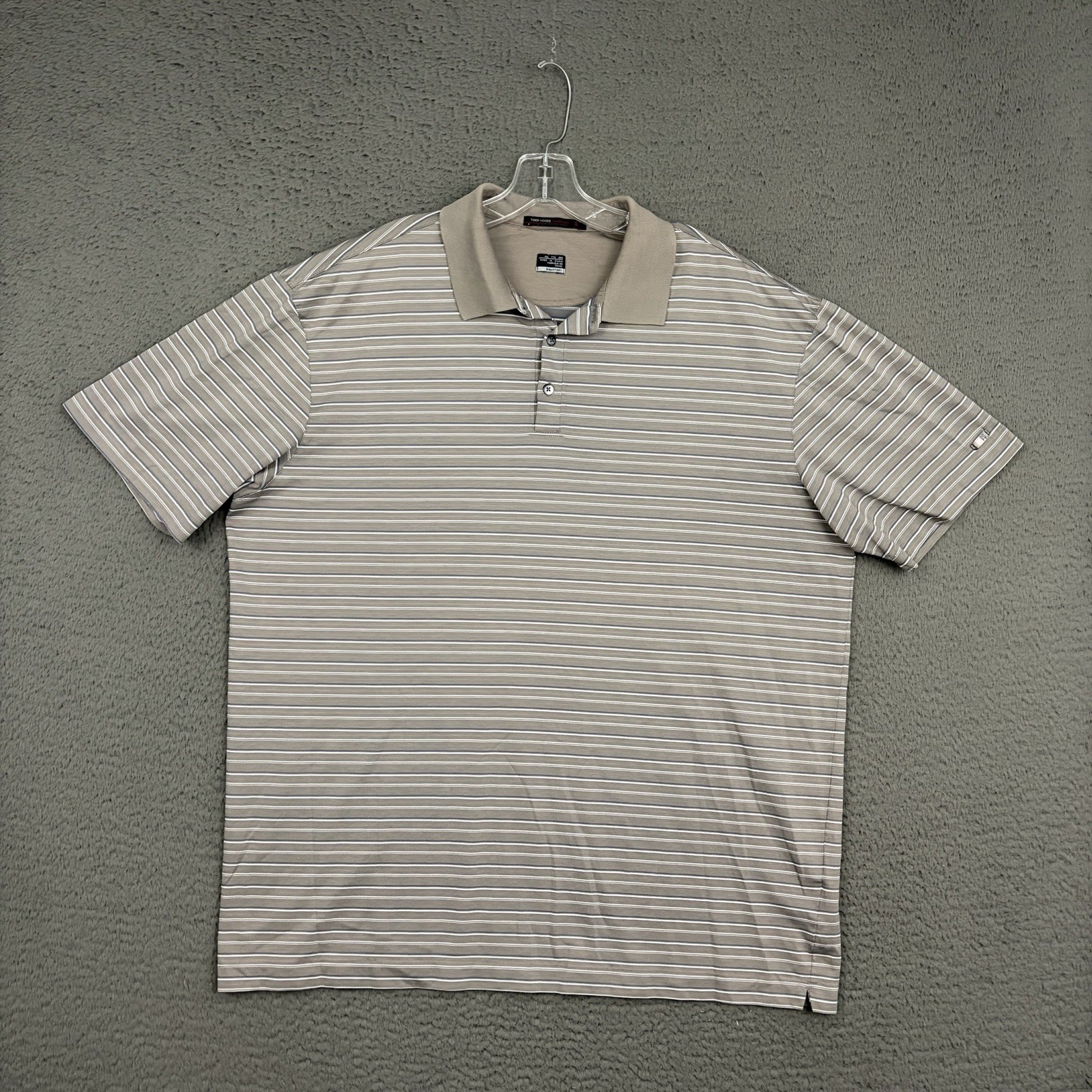 Nike Tiger Woods Collection Polo Shirt Mens 2XL Multicolor Striped Preppy Golf gallery