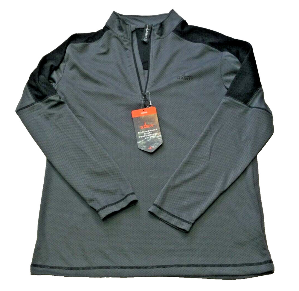 Habit Dark Gray / Black Buckingham's Bluff Performance Layer, Men's, Medium