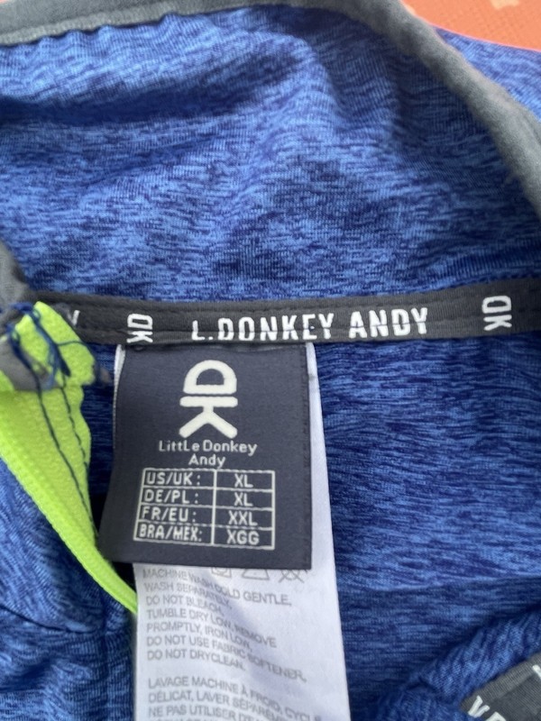 Little Donkey Andy Men’s Pullover Quick Dry Long Sleeve 1/4 Zip Up Blue X-Large gallery