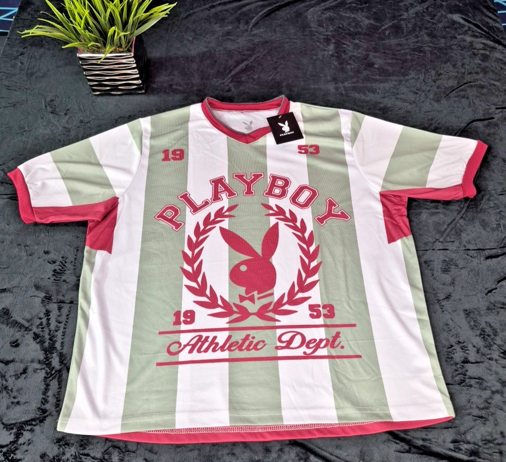 NEW - PLAYBOY ATHLETIC DEPT. 53 SOCCER JERSEY LARGE - NWT