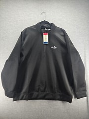 Clique Performance Half Zip Unisex Pullover Black Size 2XL
