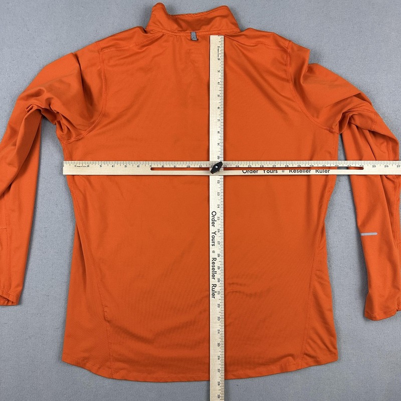 Nike Dri-FIT Element Pullover Men Large Orange Running Half Zip Long Sleeve L gallery