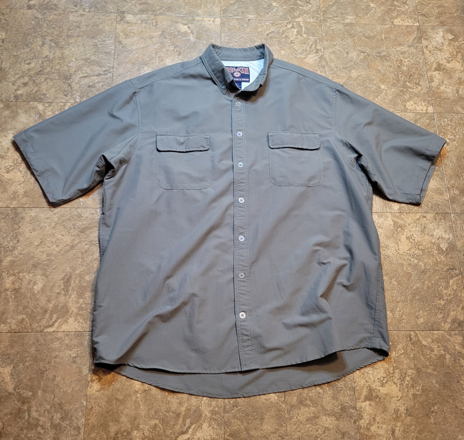 Duluth Trading Co Button Down Shirt Mens 2XLT Green SS Fishing Vented Hiking gallery