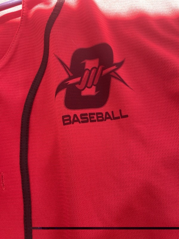 VTG Y2K Men’s XL Red Black Baseball Jersey #00 Smith Athletic Sport Hip Hop Stre gallery