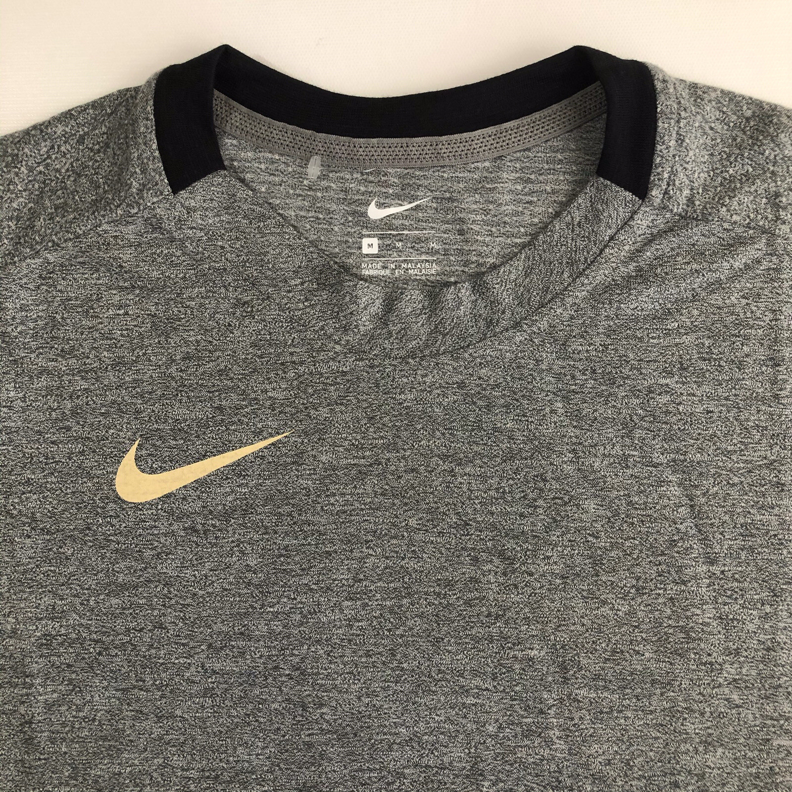 NIKE Men’s Training Football LS Player Gray/Black Top CI4546 SZ M gallery
