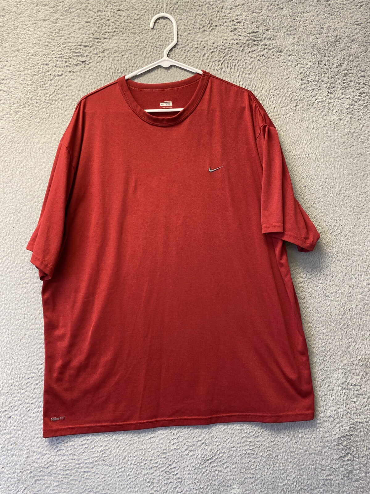 Nike Shirt Mens 2XL Red Stretch Short Sleeve Tshirt Performance Stretch /65-47 gallery