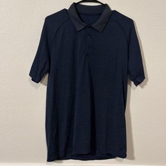 Lululemon Men’s Navy Blue Metal Vent Tech Polo Shirt Size Large