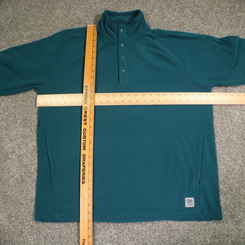 Outdoor Research OR Trail Mix Snap Pullover Waffle Knit Jacket Mens XL Blue gallery
