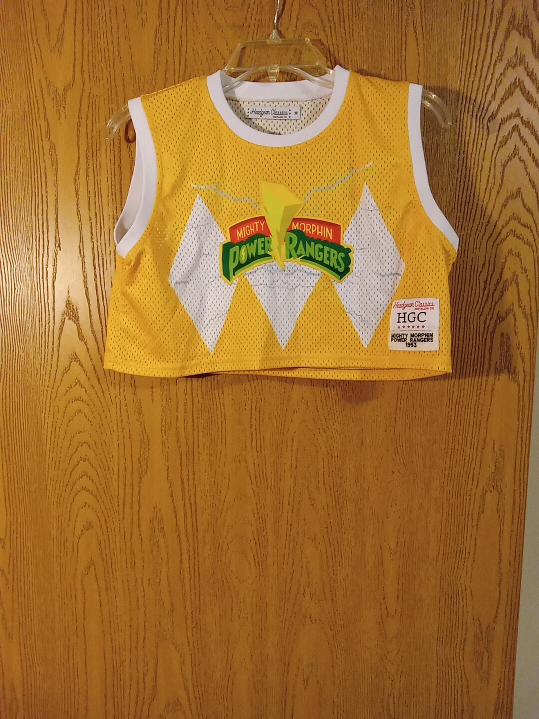 Power Rangers Mighty Morphin Headgear Classics Sewn Half Basketball Jersey M gallery