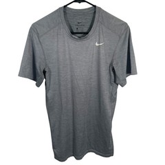 Nike Dri-Fit Dry Short Sleeve Tee Shirt Mens Size Small Peformance Gray Blue SS