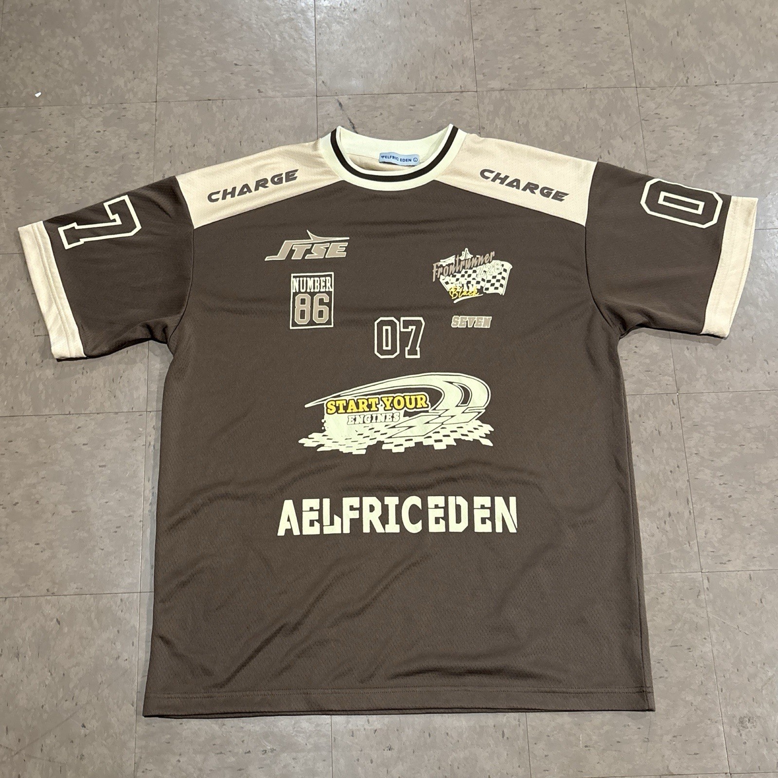 Aelfric Eden Brown #7 Short Sleeve Graphic Racing Jersey Mens Large gallery