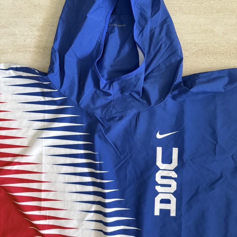 NEW NIKE TEAM USA HOODED PULLOVER PONCHO (CV0431) SZ S/M UNISEX! - 0339 gallery