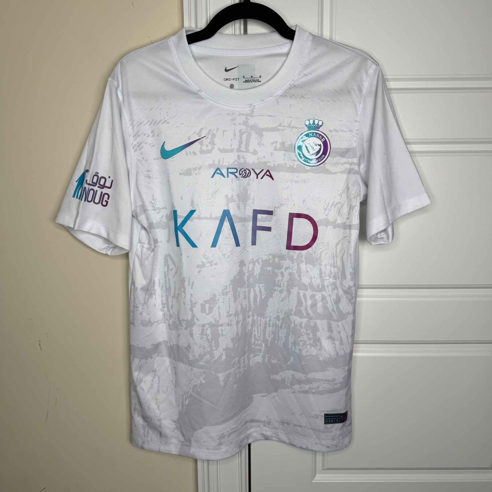 Nike Al-Nassr FC Away 2023/24 Jersey Mens M White Iridescent 13 Saudi Arabia kit gallery