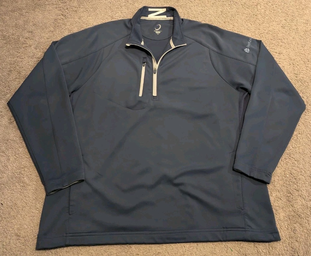 Zero Restriction Z500 1/4 Zip Blue Golf Pullover L330 Men's 2XL gallery