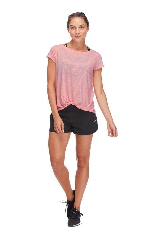 Active Women's Buck UP Loose Fit Hybrid Activewear Swim Shorts, Black, Small gallery