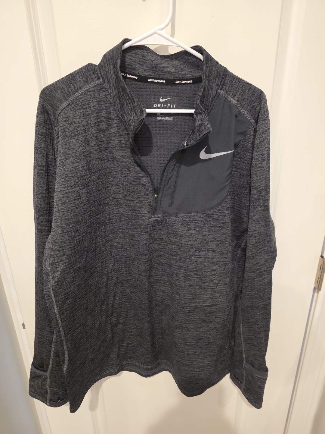 NIKE RUNNING, DRI-FIT….GRAY 1/4 Zip ACTIVEWEAR LONG SLEEVE Xl 23.5×29.5 gallery