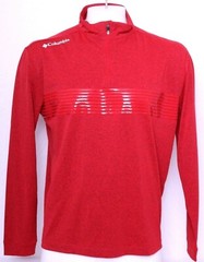 NEW Columbia Red Omni-Wick Dynamic 1/4 Zip Pullover Golf LS Shirt Men’s L