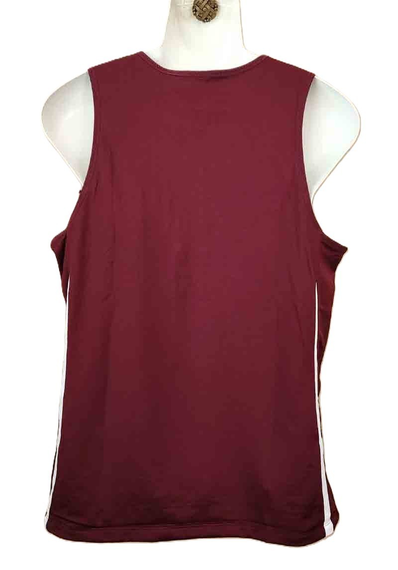 Nike Burgundy to White Reversible Tank Top Men's Size Small gallery