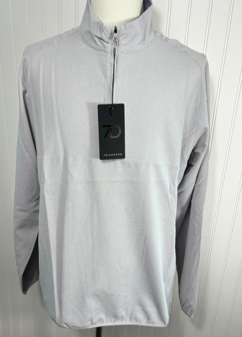 7 DIAMONDS Oxygenate 1/4 Zip Pullover VAPOR Anti-Odor Quick Dry Stretch - LARGE