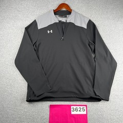 Under Armour 1/2 Zip Long Sleeve Pullover Black Gray MEns Small Side Zip