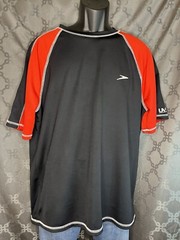 Speedo Biking Shirt Men’s Large Red & Black #2190