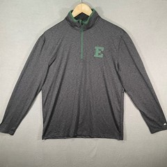 Colosseum Quarter Zip Pullover Mens Medium Gray Excellent EMU Eastern Michigan