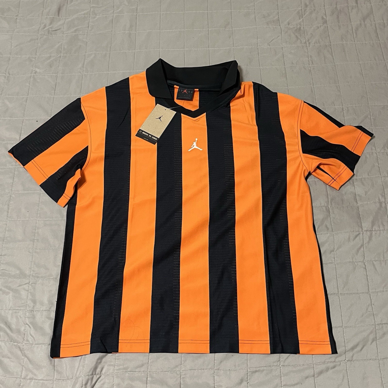 Men Nike Jordan Brooklyn Collegiate Goalie Orange Shirt HV0107-010 Size Medium gallery